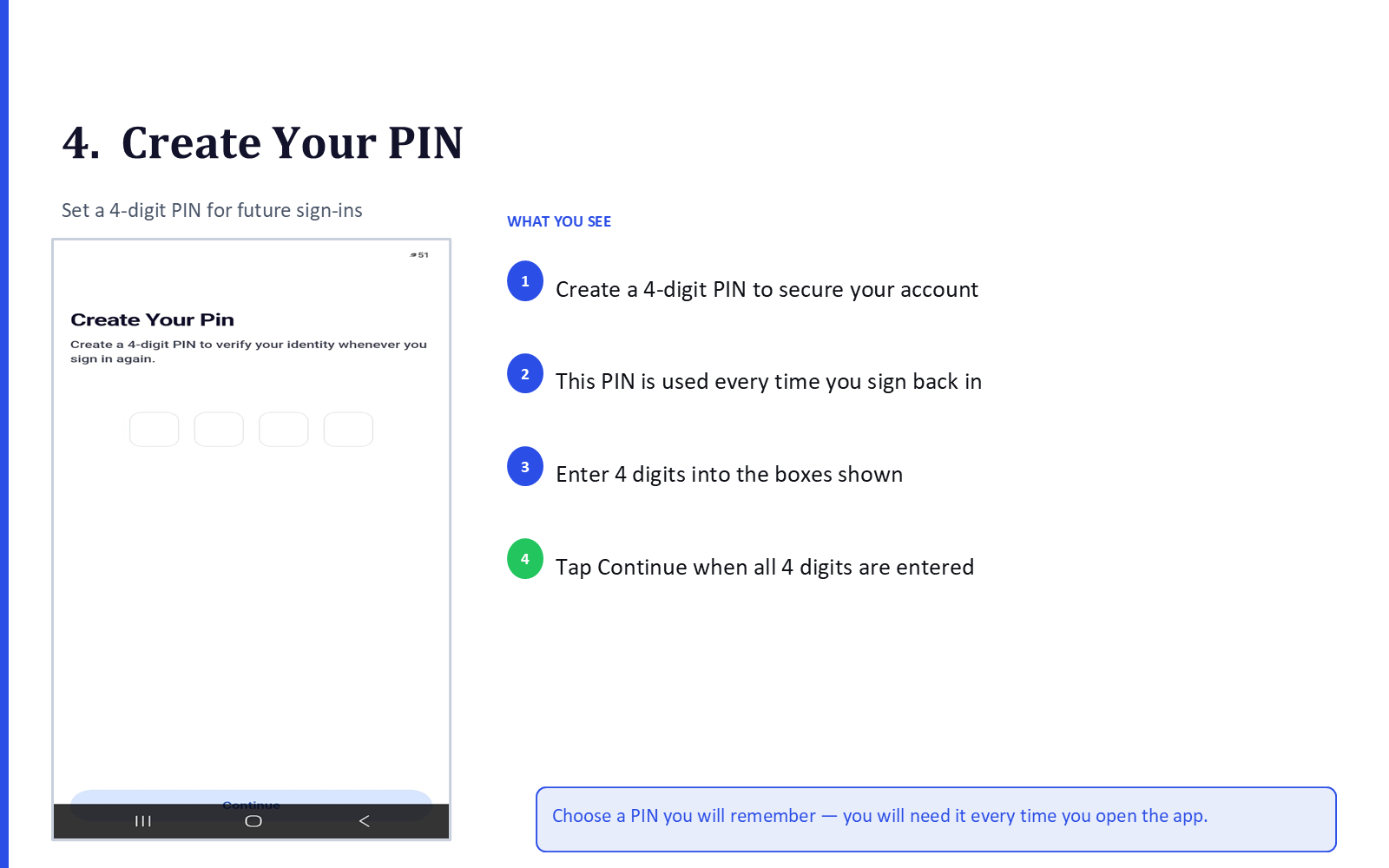 Create Your PIN