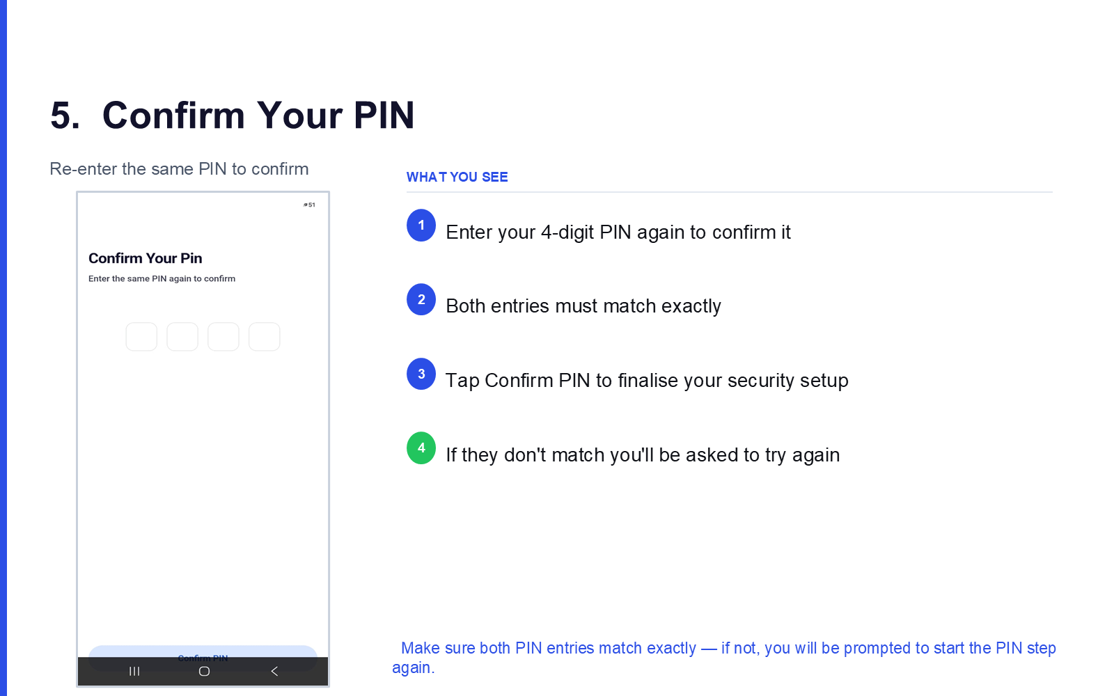 Confirm Your PIN