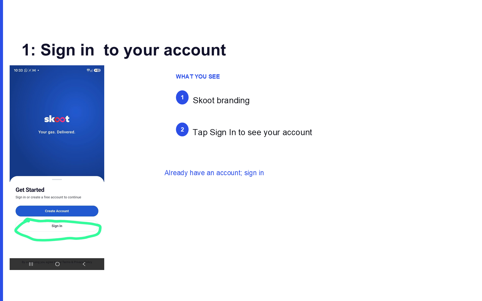 Sign in to your account